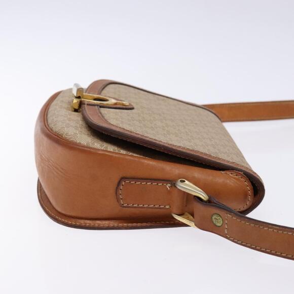 CELINE Macadam Canvas Shoulder Bag Beige Gold - Picture 4 of 12